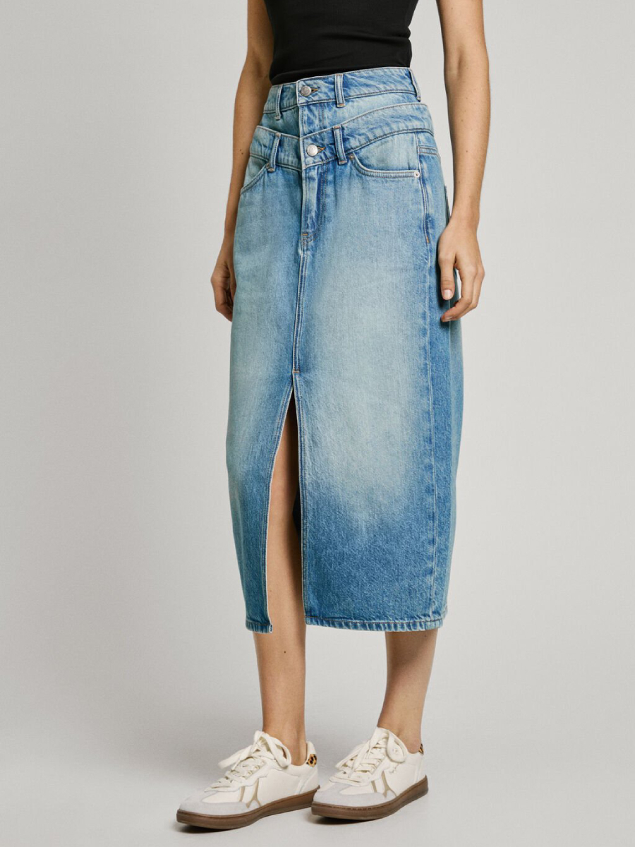 detail Pepe Jeans dámska džínsová sukňa