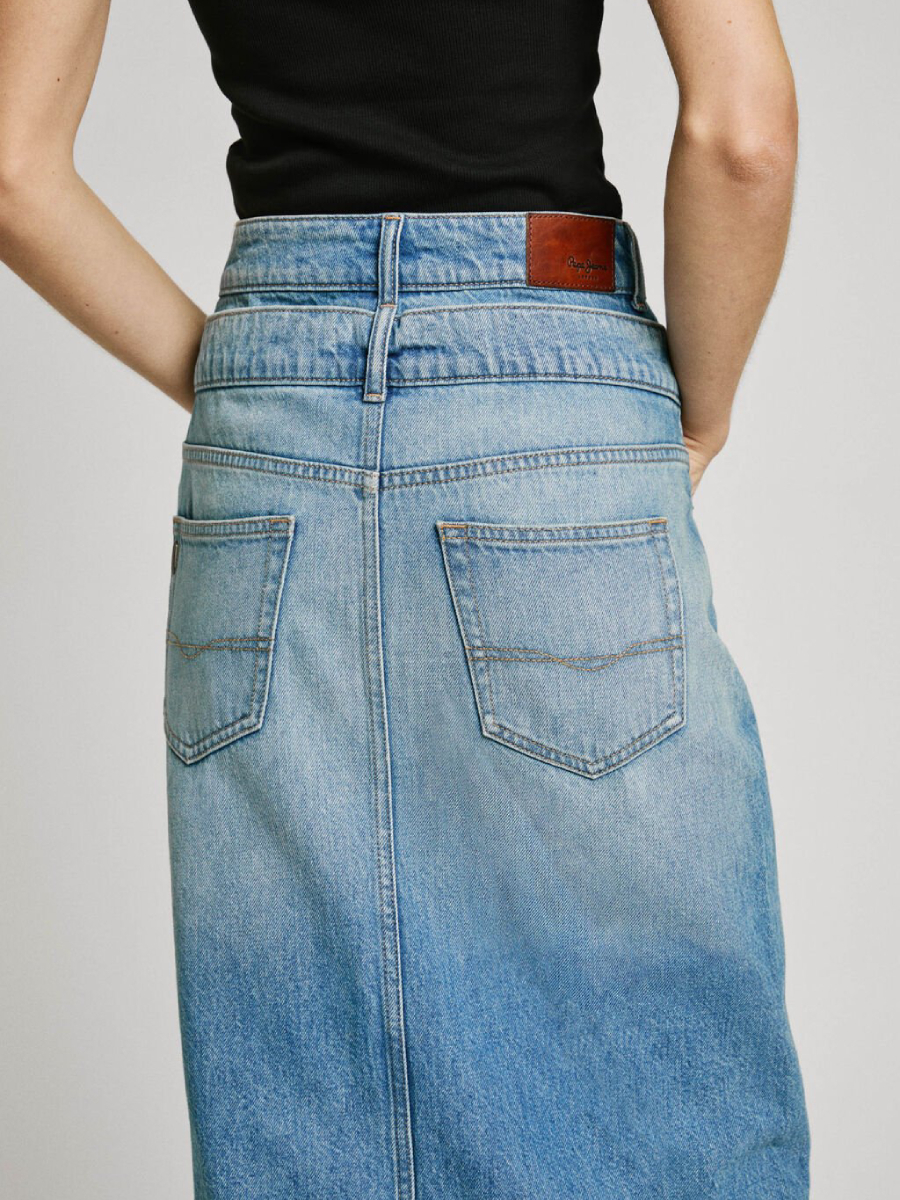 detail Pepe Jeans dámska džínsová sukňa