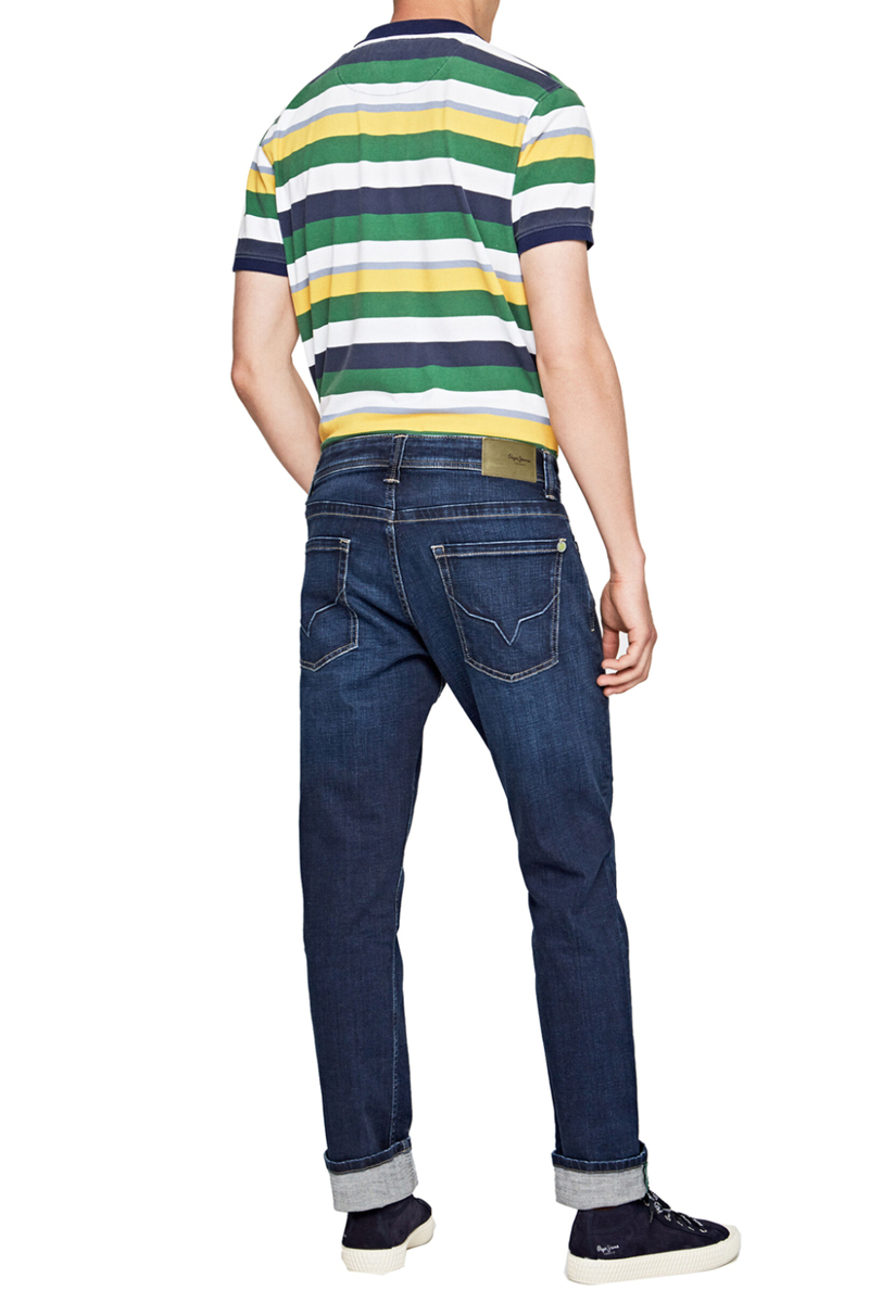 detail Pepe Jeans pánske tmavomodré džínsy Cash
