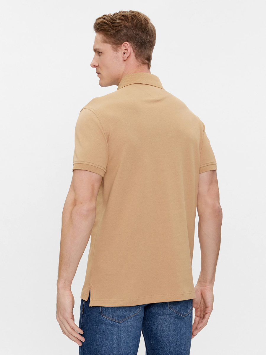 detail Tommy Hilfiger pánske béžové polo tričko 1985