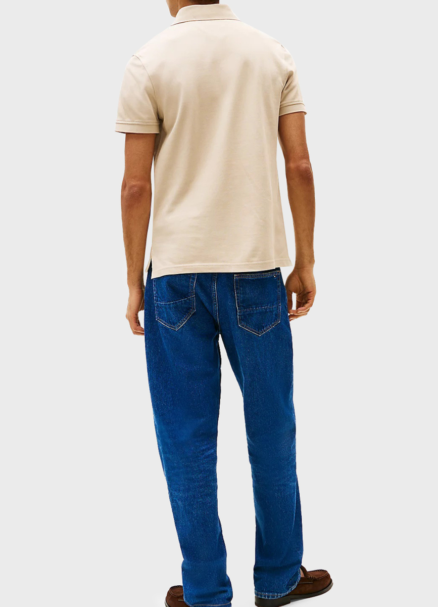 detail Tommy Hilfiger pánske béžové polo tričko