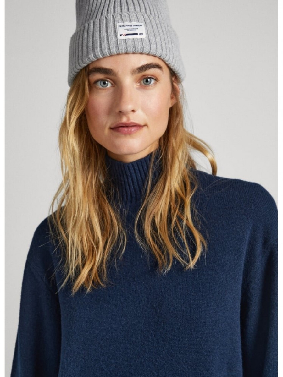 detail Pepe Jeans dámske tmavo modré šaty