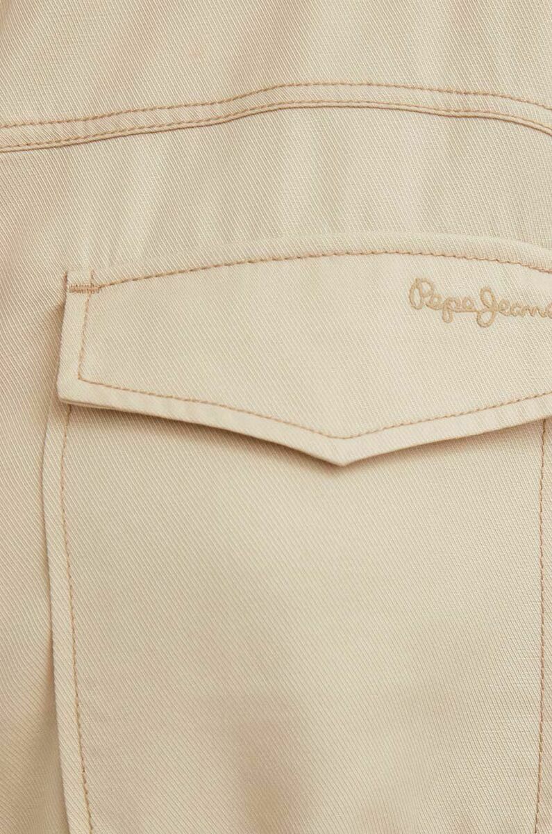 detail Pepe Jeans dámska béžové šaty BEATE