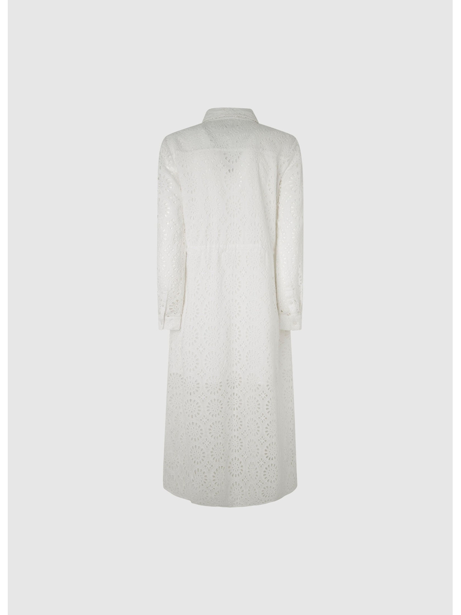 detail Pepe Jeans dámske biele šaty ETHEL