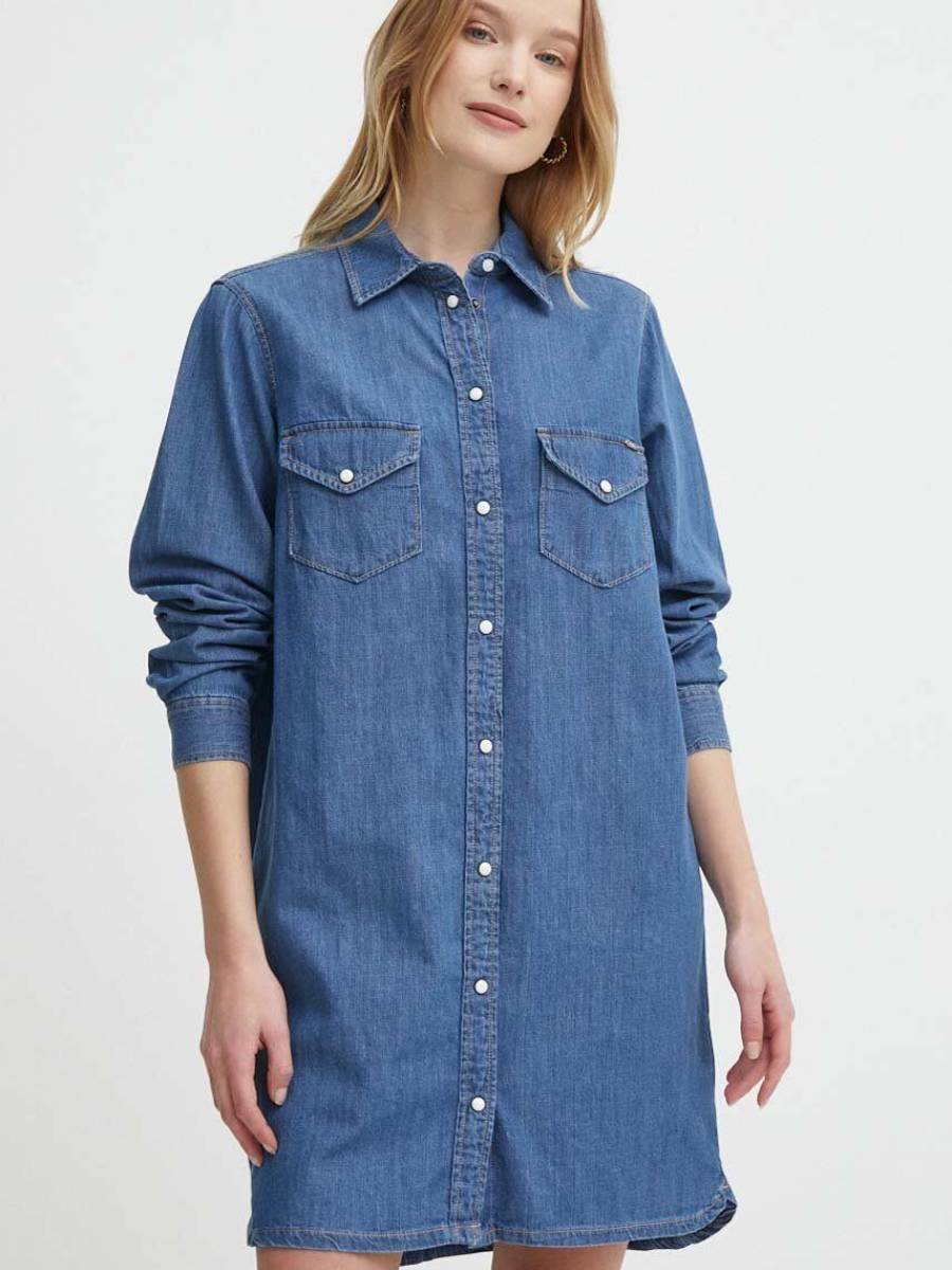 detail Pepe Jeans dámske džínsové šaty Maya