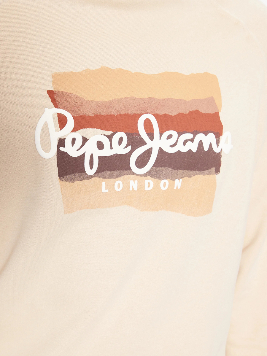 detail Pepe Jeans pánska béžová mikina