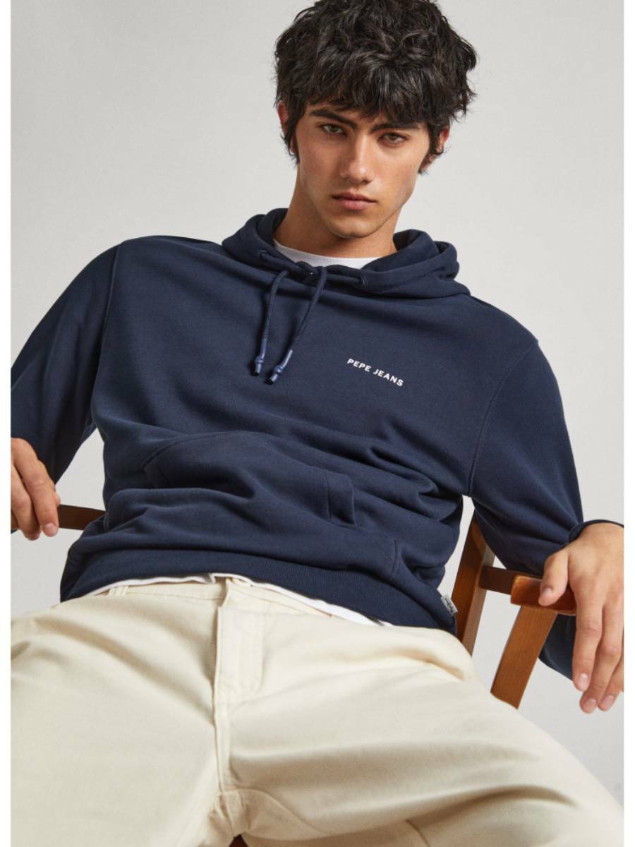 detail Pepe Jeans pánska modrá mikina Rein