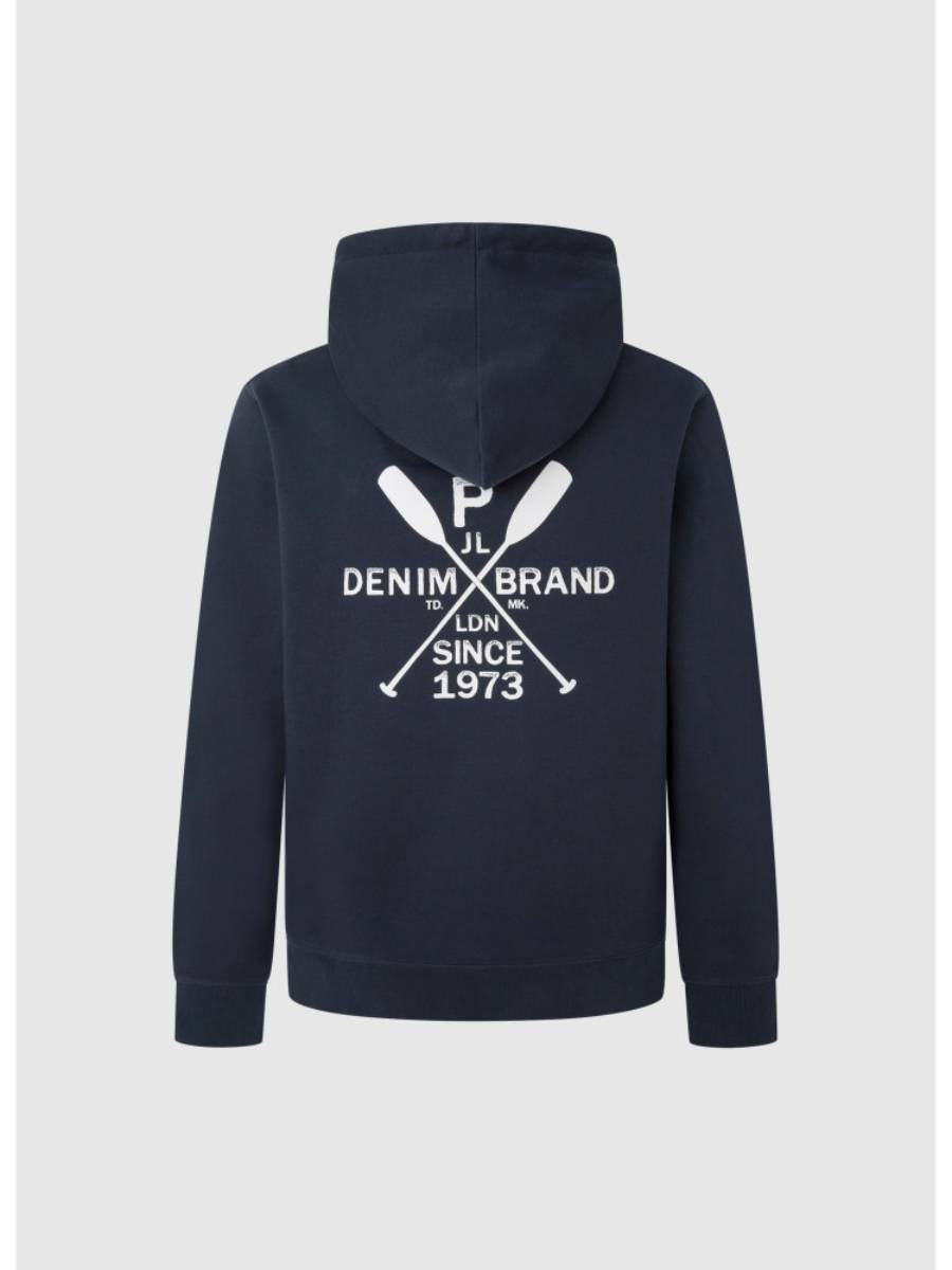 detail Pepe Jeans pánska modrá mikina Rein