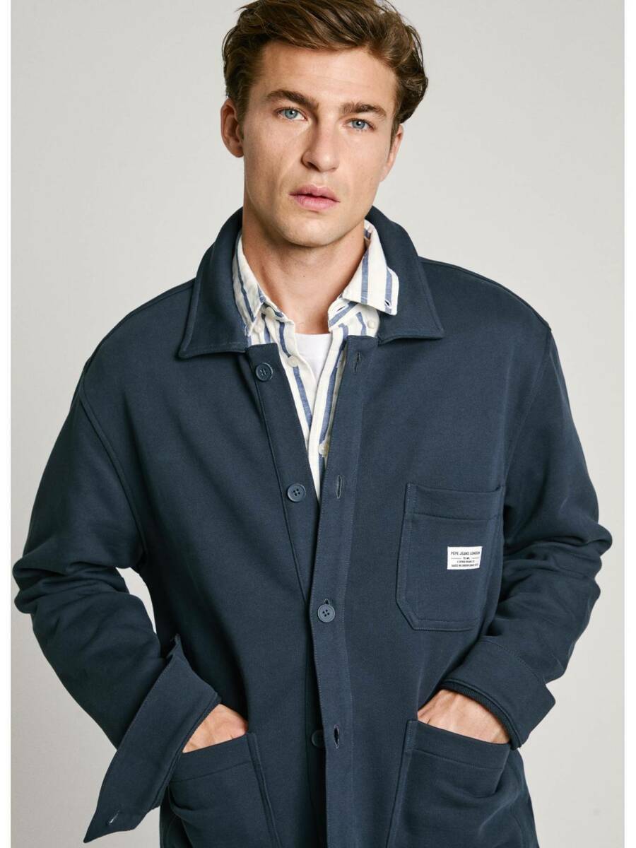 detail Pepe Jeans pánska tmavo modrá mikina Seger