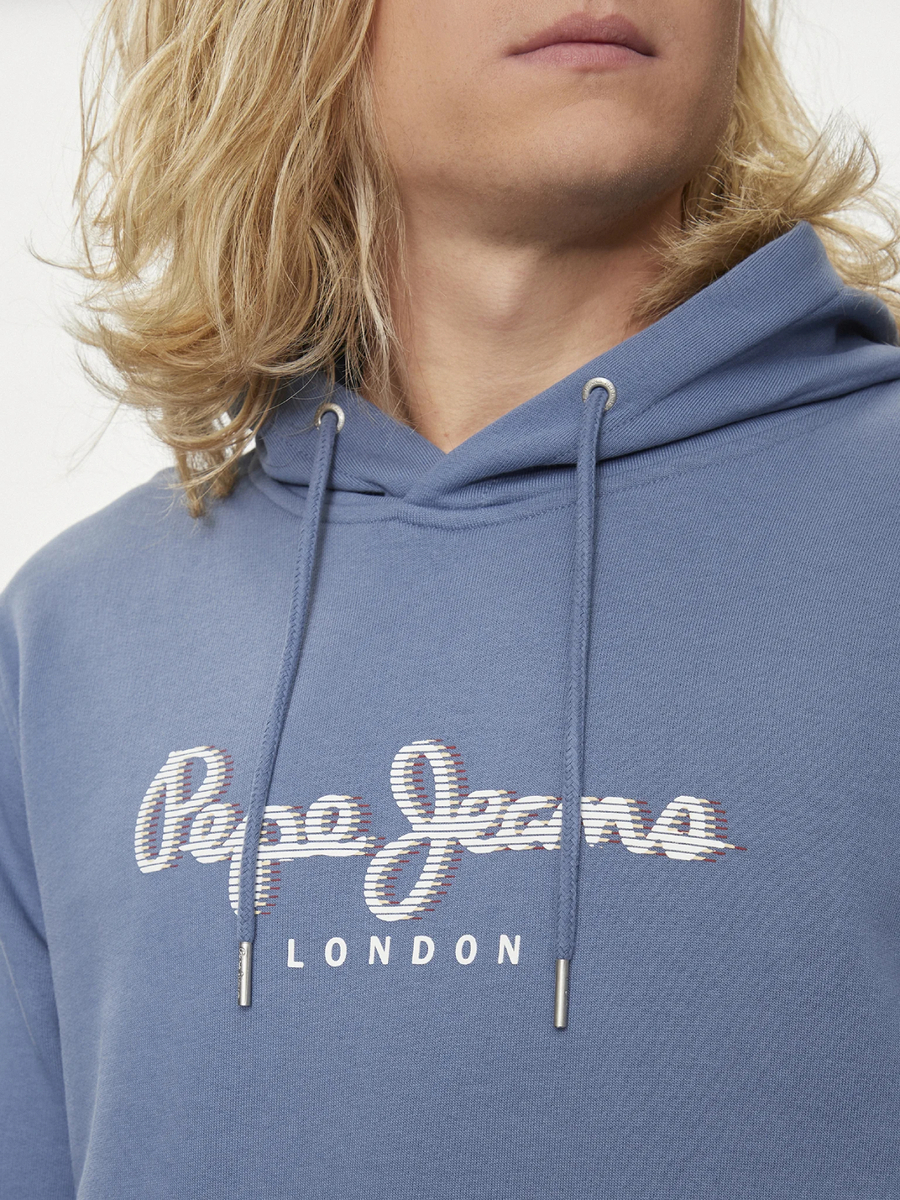detail Pepe Jeans pánska modrá mikina