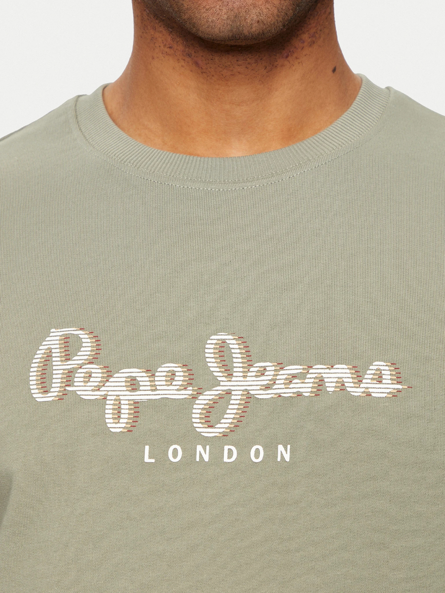 detail Pepe Jeans pánska zelená mikina