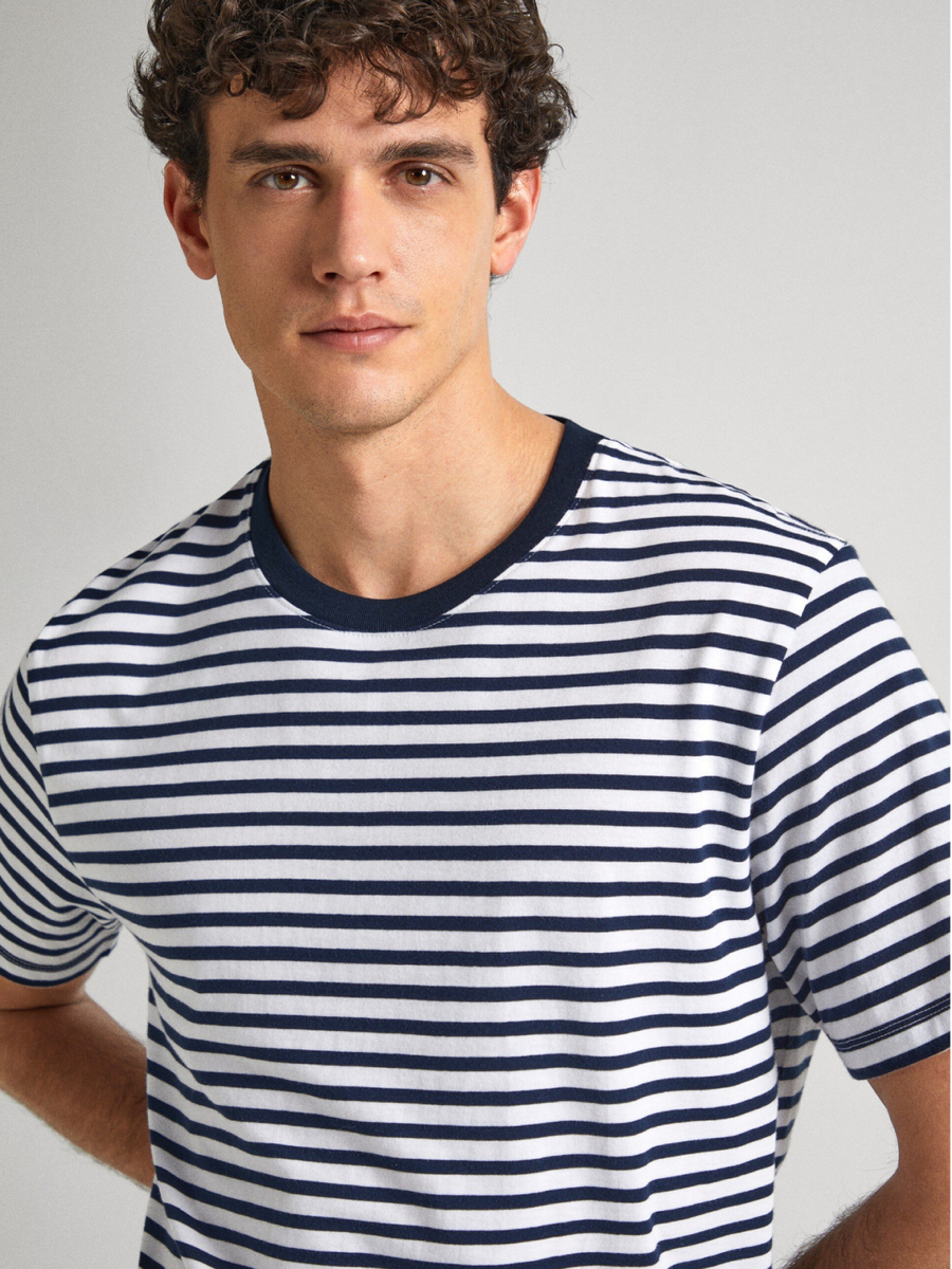 detail Pepe Jeans pánske prúžkované tričko