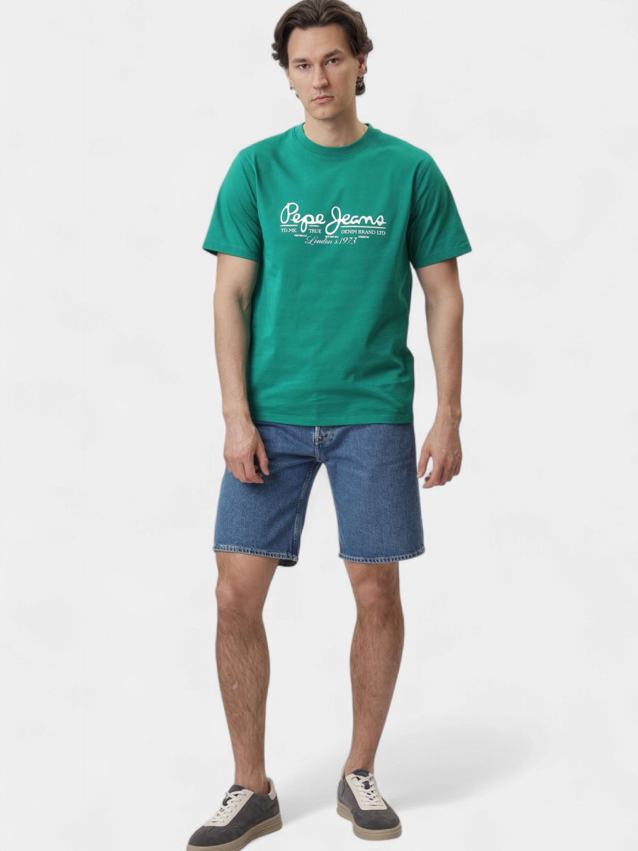 detail Pepe Jeans pánske zelené tričko