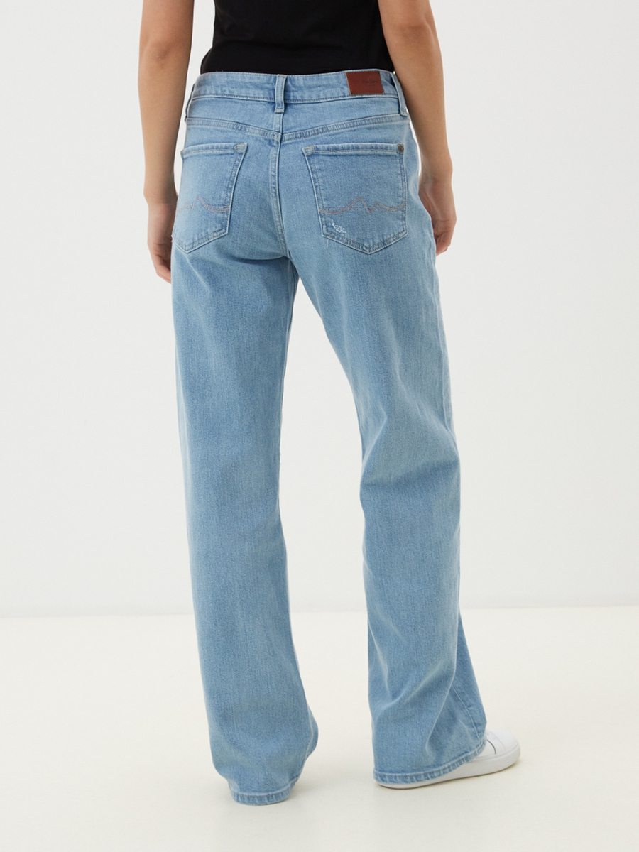 detail Pepe Jeans dámske modré džínsy