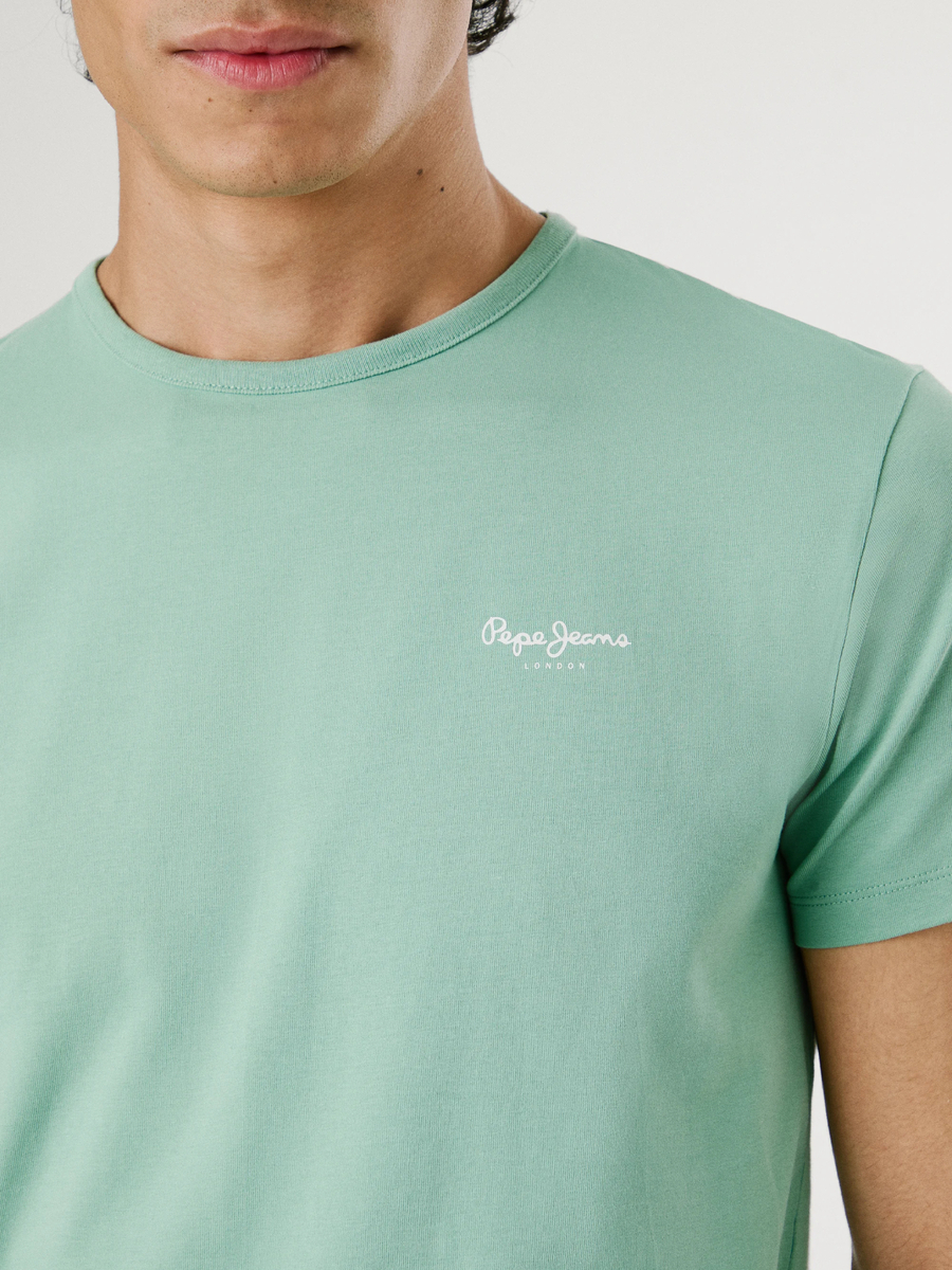 detail Pepe Jeans pánske zelené tričko