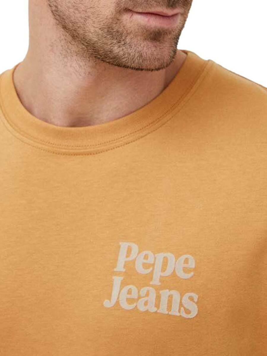 detail Pepe Jeans pánske béžové tričko