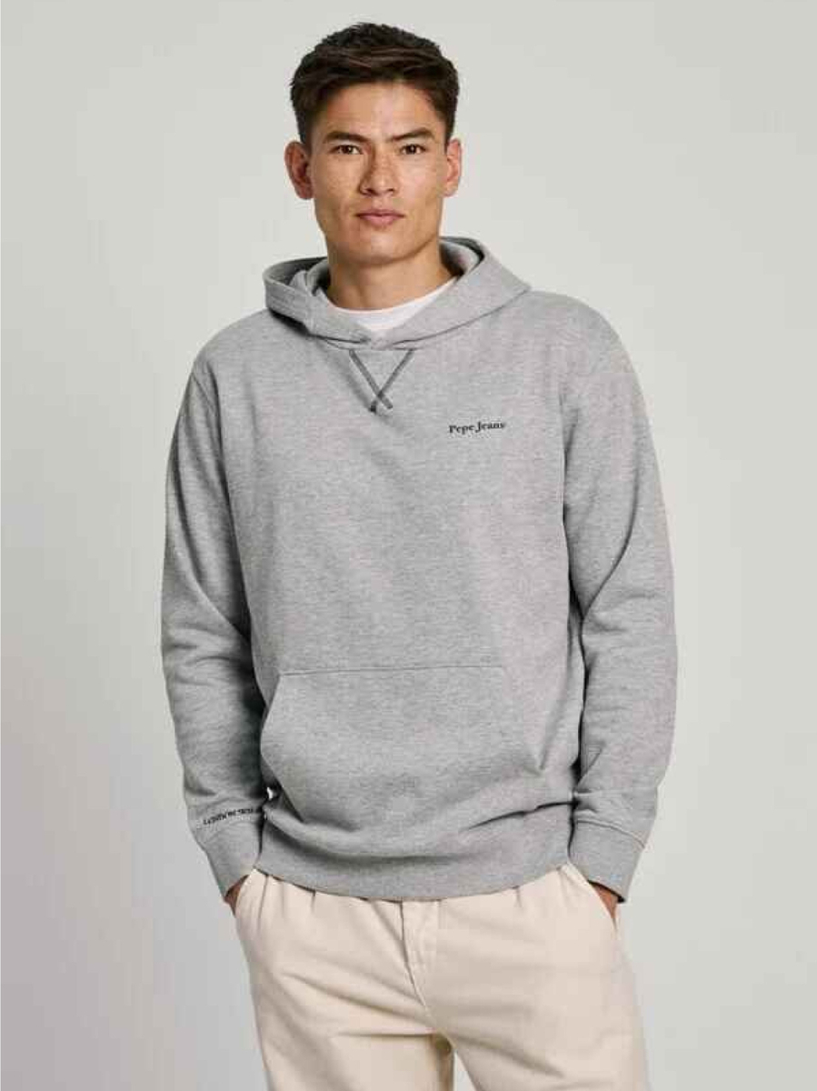detail Pepe Jeans pánska šedá mikina Arryn
