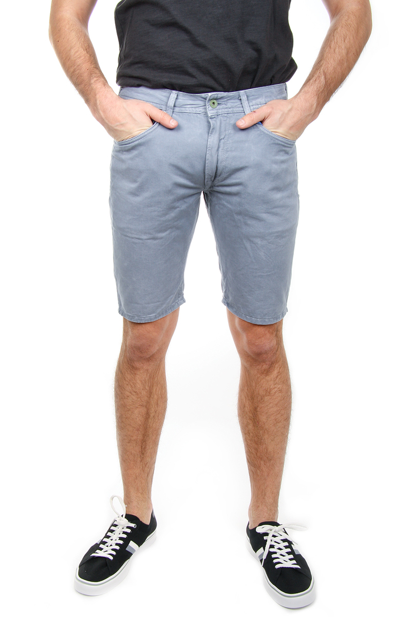 detail Pepe Jeans pánske svetlošedé šortky Stanley