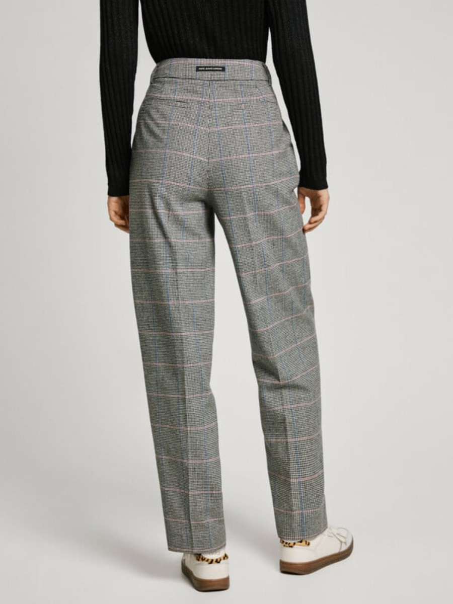 detail Pepe Jeans dámske šedé nohavice FLORINE