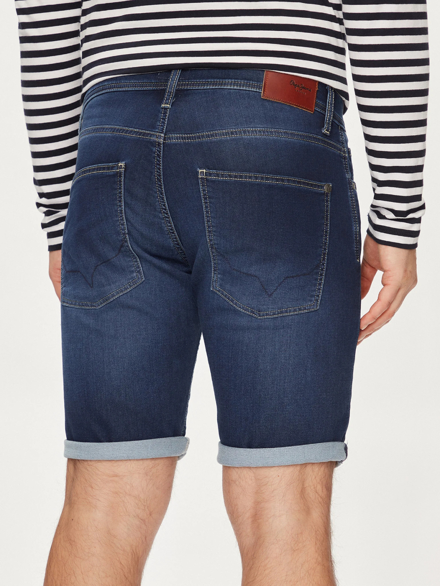detail Pepe Jeans pánske modré šortky