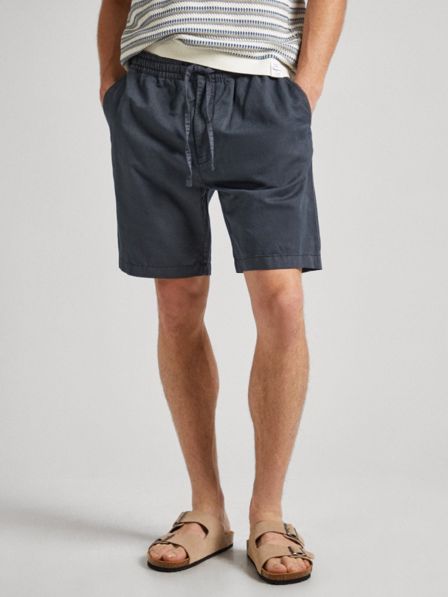 detail Pepe Jeans pánske šedé šortky