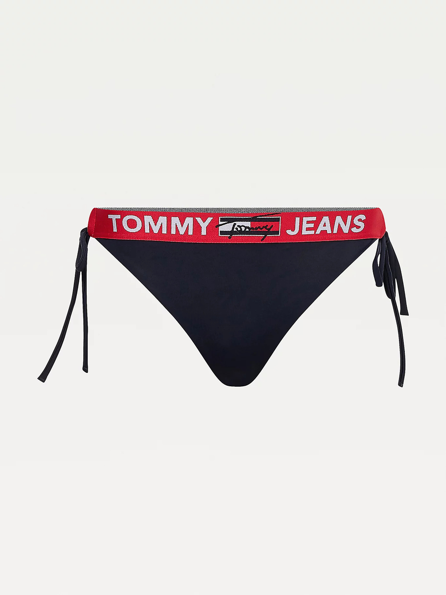 detail Tommy Jeans dámske tmavomodré plavkové nohavičky