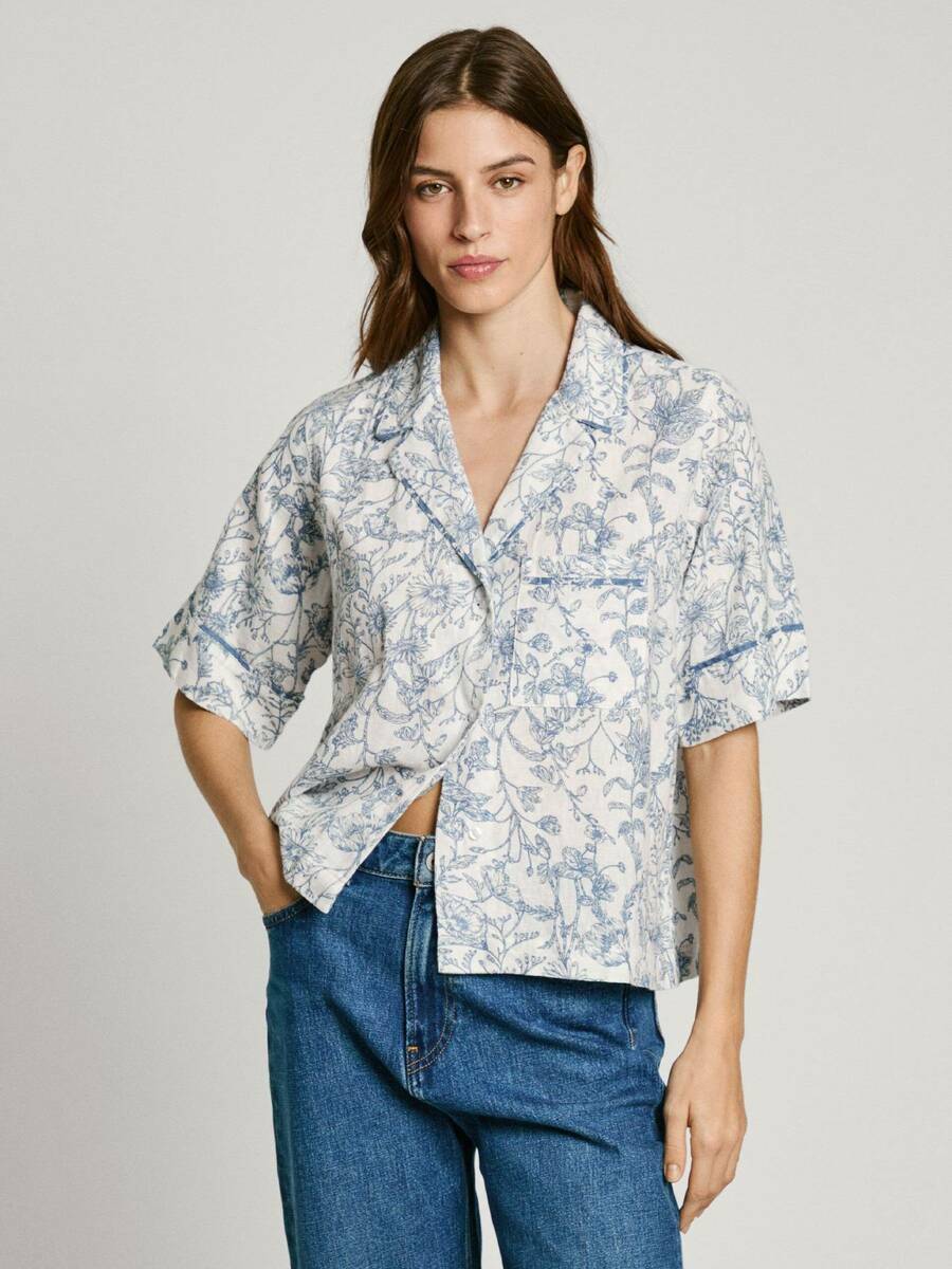 detail Pepe Jeans dámska kvetovaná blúzka Doris