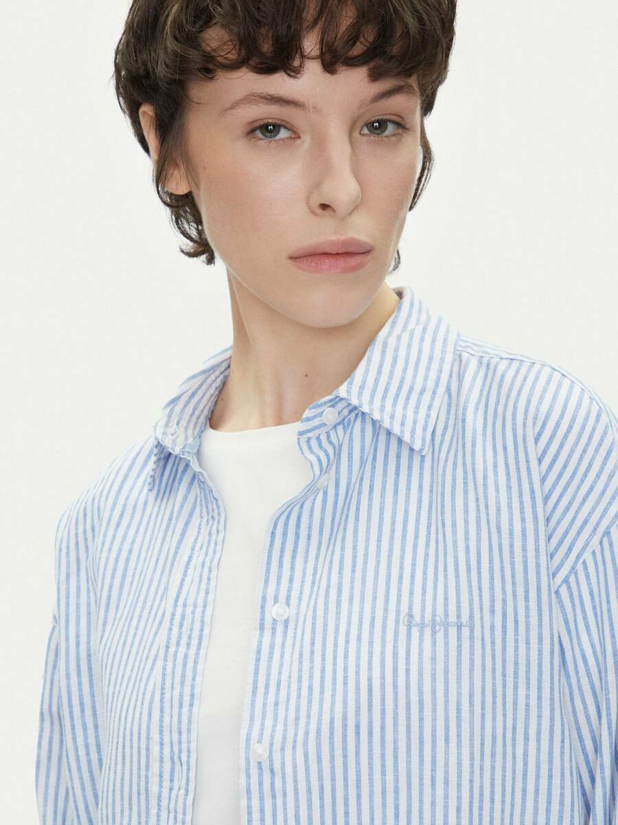 detail Pepe Jeans dámska pruhovaná košeľa Dream