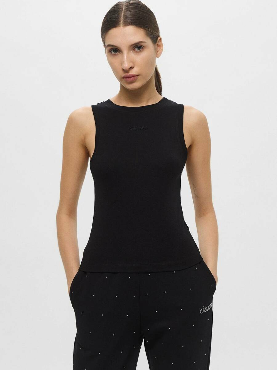 detail Guess dámsky čierny top