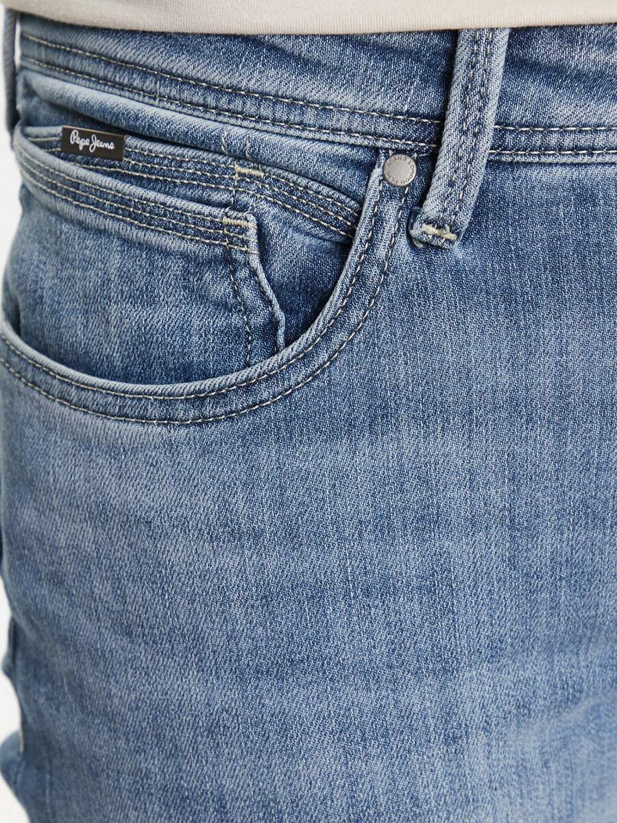 detail Pepe Jeans pánske modré džínsy Hatch
