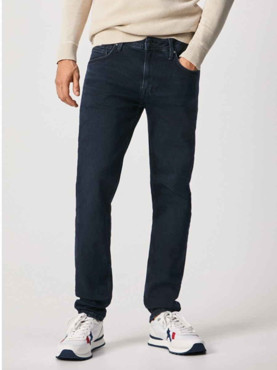 detail Pepe Jeans pánske tmavo modré džínsy 