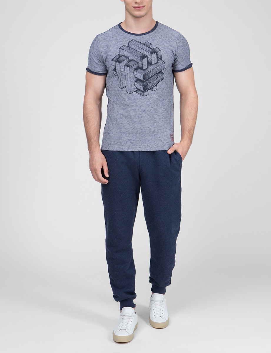 detail Pepe Jeans pánske modré tepláky Hugen