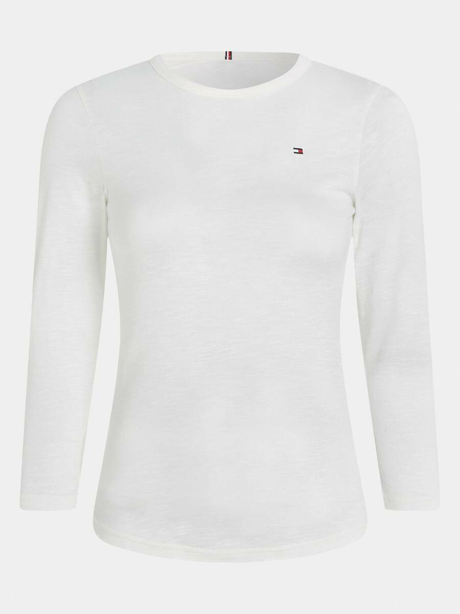 detail Tommy Hilfiger dámske biele tričko Slim