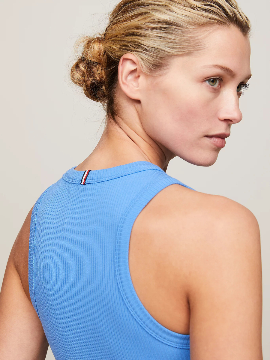 detail Tommy Hilfiger dámske modré tielko