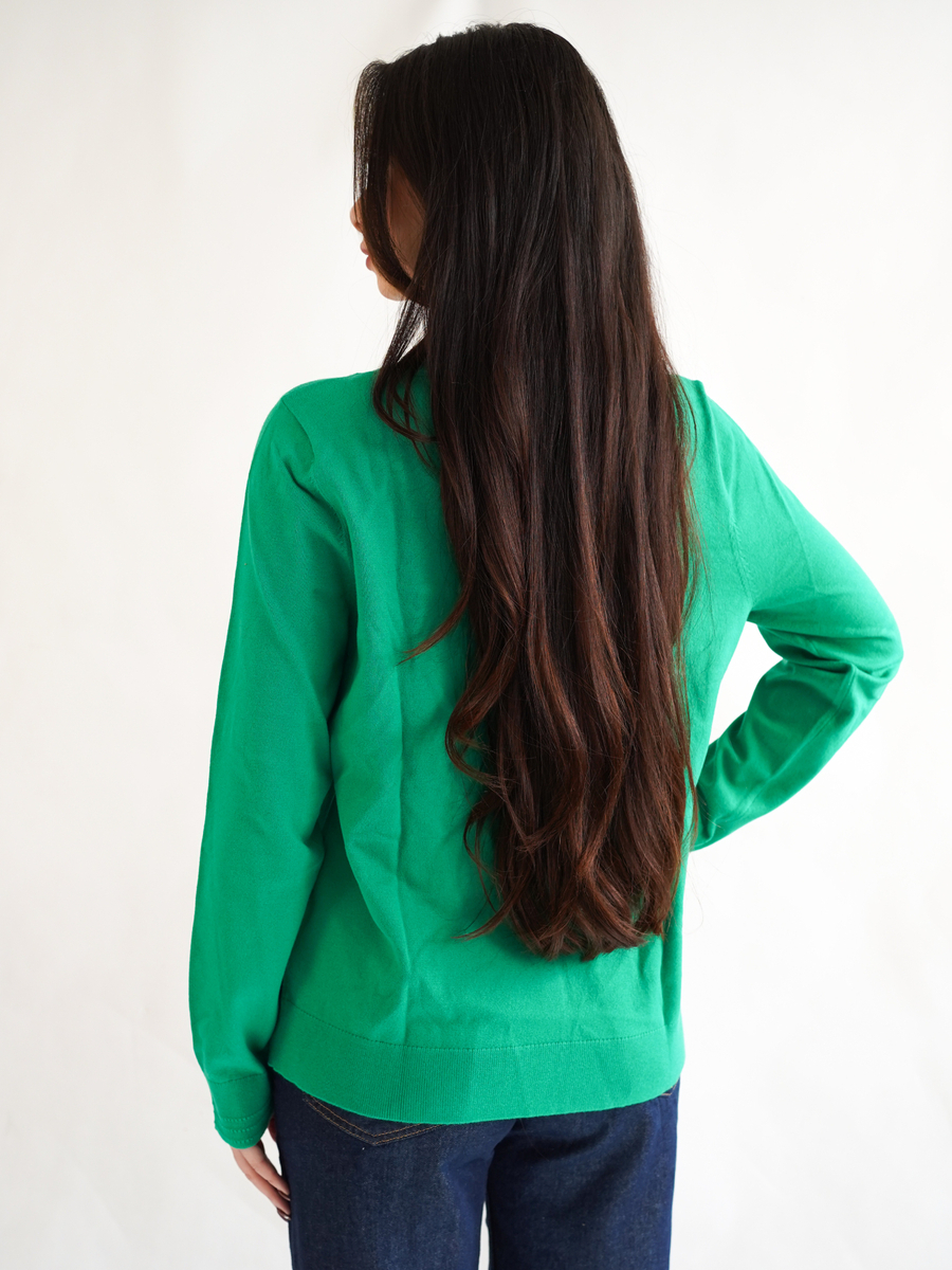 detail Tommy Hilfiger dámsky zelený sveter