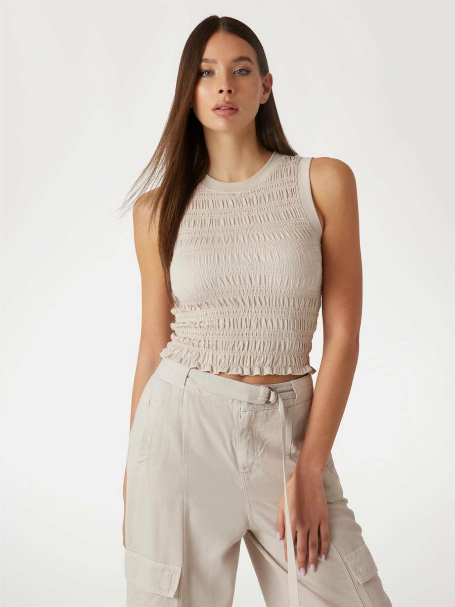 detail Guess dámske béžové tielko