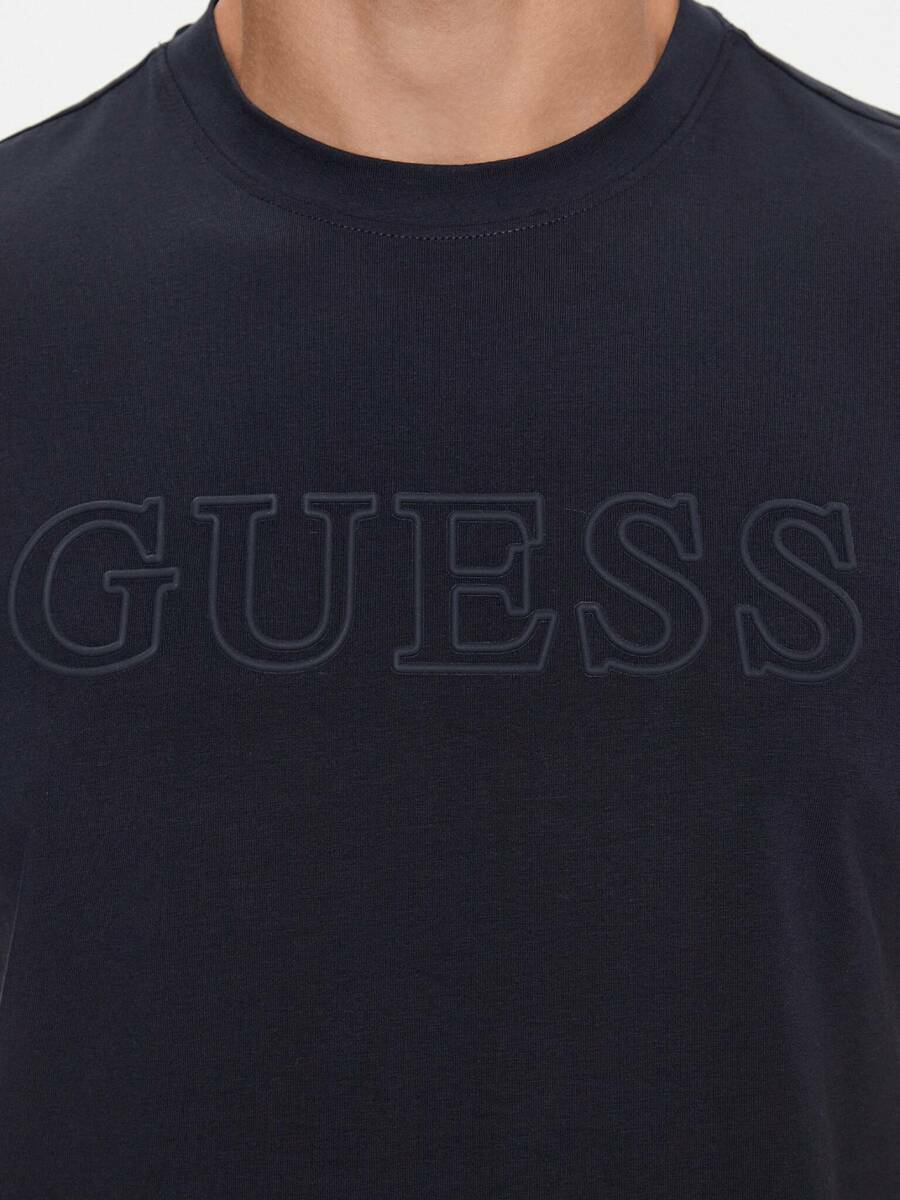detail Guess pánske tmavo modré tričko