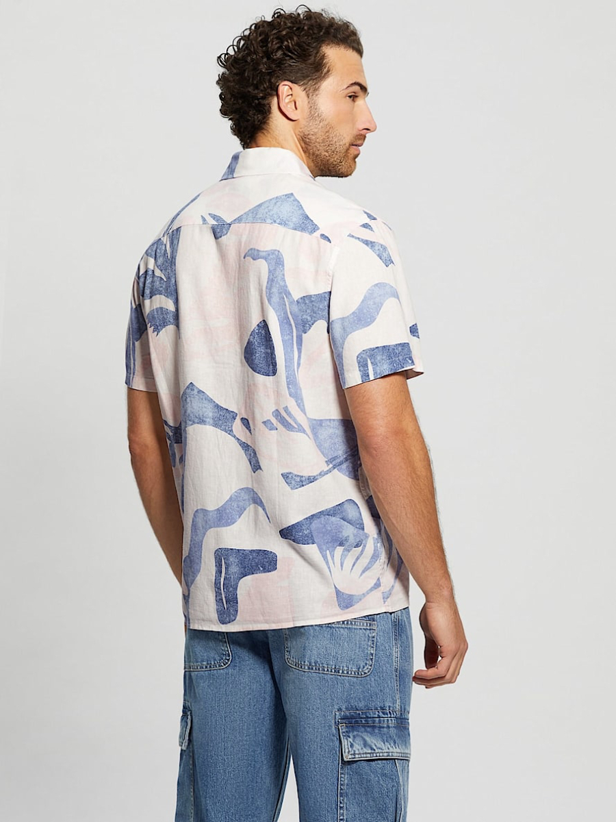 detail Guess pánska vzorovaná košeľa