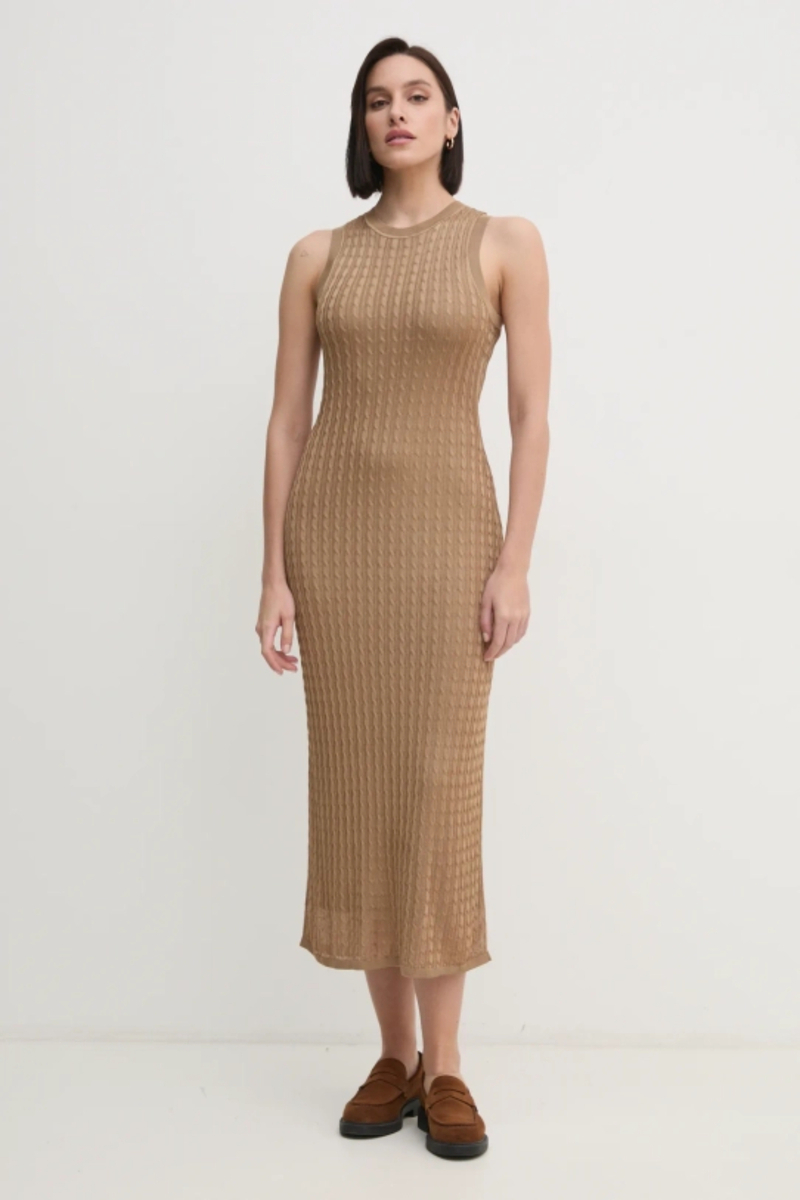 detail Tommy Hilfiger dámske hnedé šaty