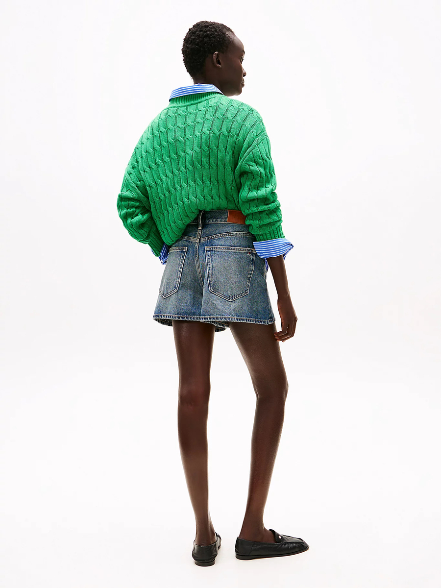 detail Tommy Hilfiger dámske modré šortky