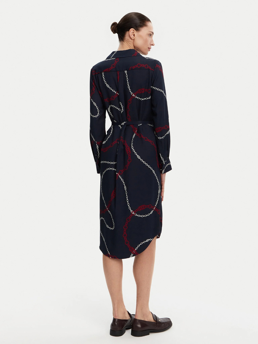 detail Tommy Hilfiger dámske tmavo modré šaty