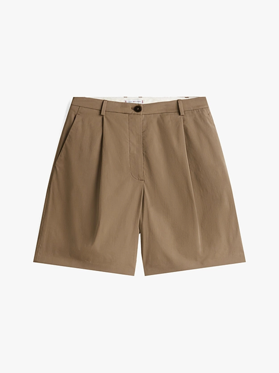 detail Tommy Hilfiger dámske khaki šortky