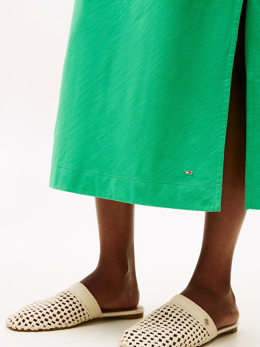 detail Tommy Hilfiger dámske zelené šaty