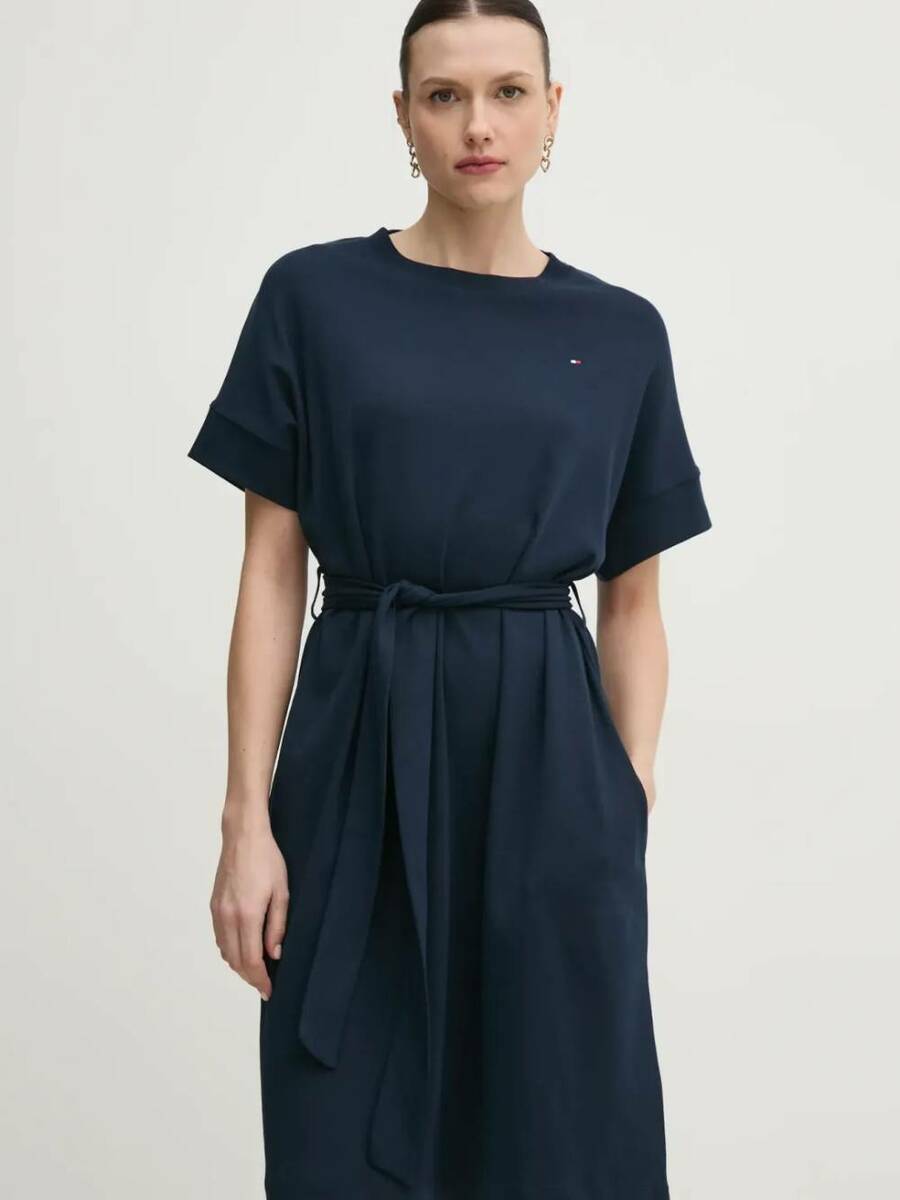 detail Tommy Hilfiger dámske tmavo modré šaty