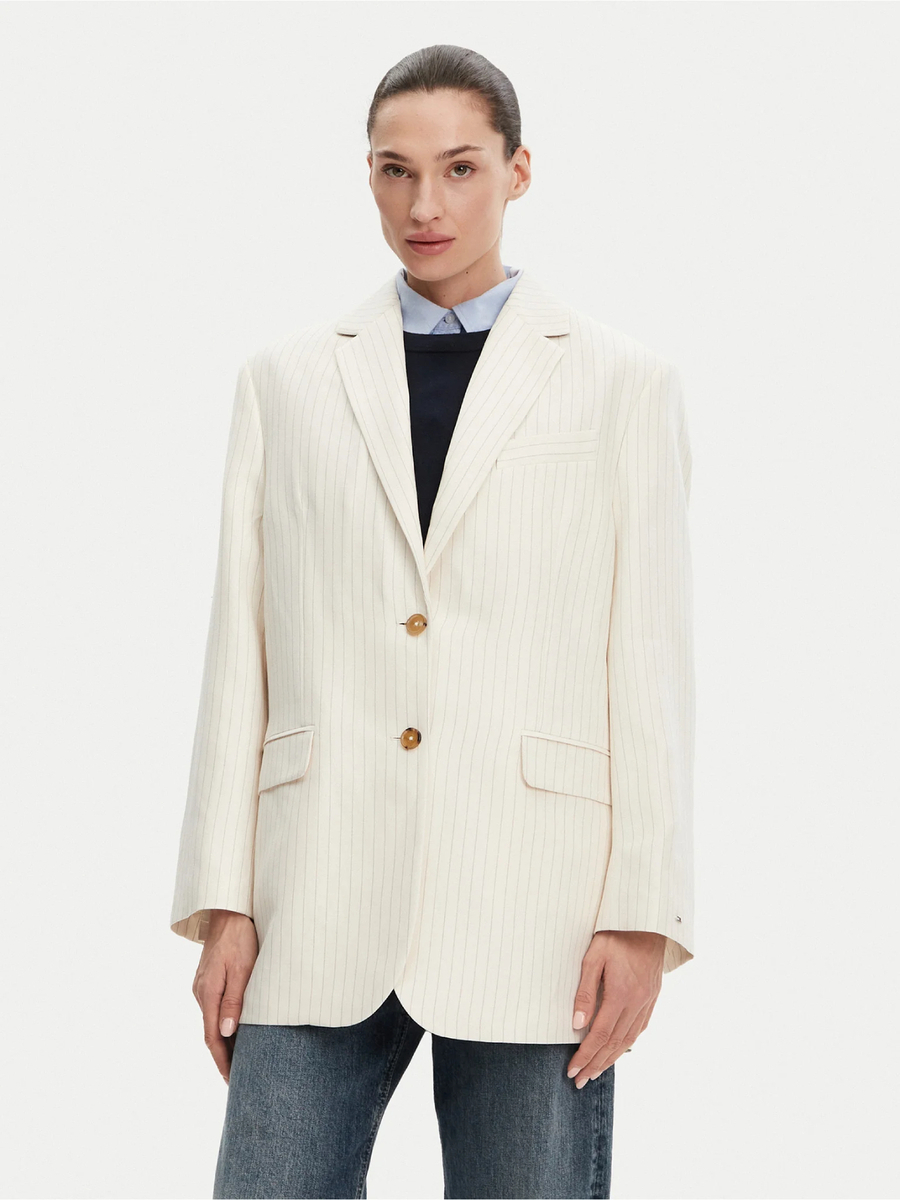 detail Tommy Hilfiger dámske krémové sako