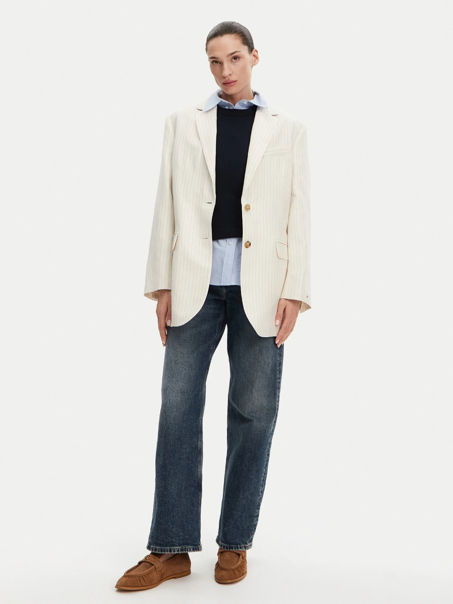 detail Tommy Hilfiger dámske krémové sako