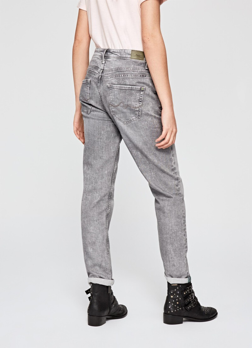 detail Pepe Jeans dámske sivé džínsy Hanze