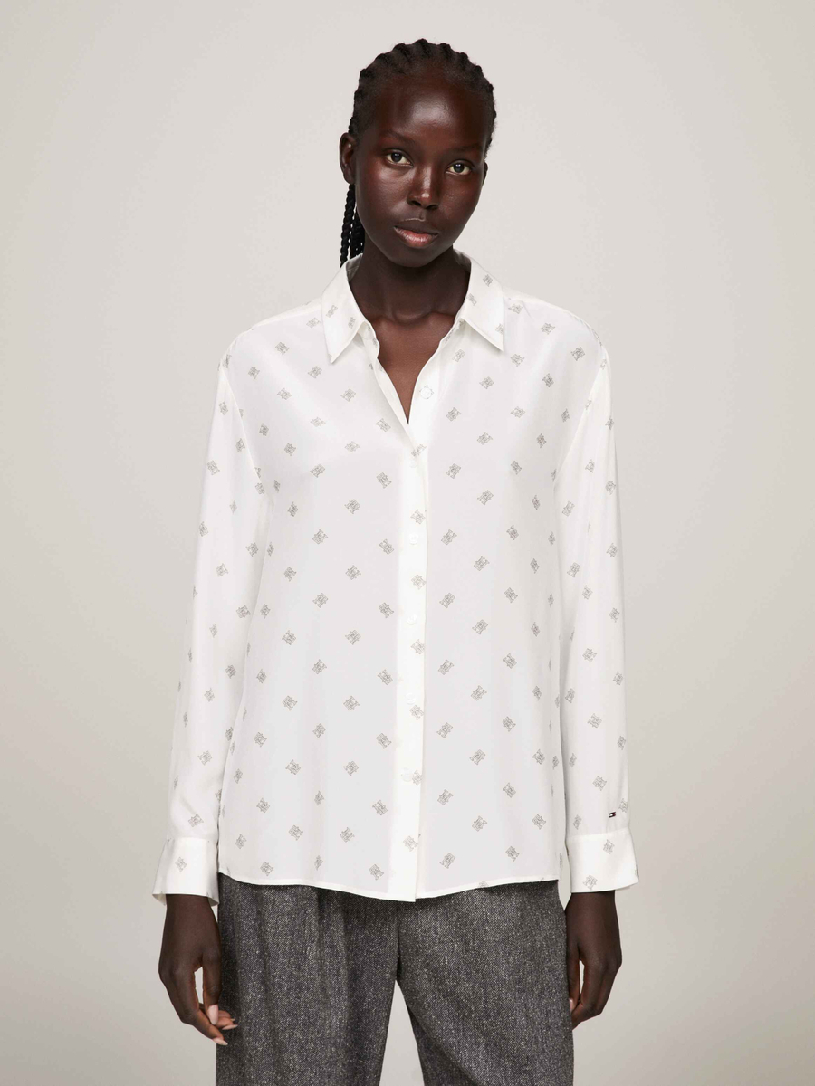 detail Tommy Hilfiger dámska biela košeľa 