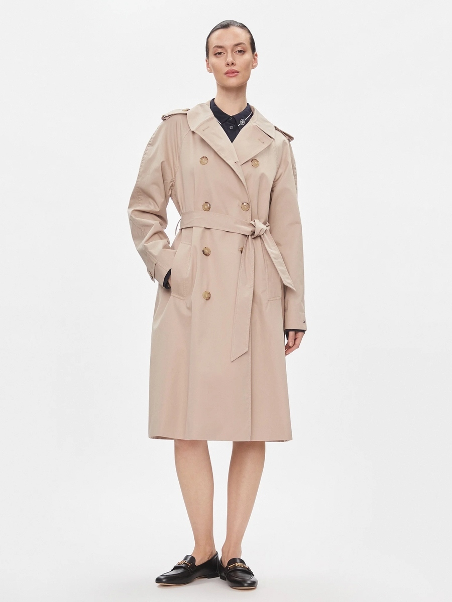 detail Tommy Hilfiger dámsky béžový trenčkot
