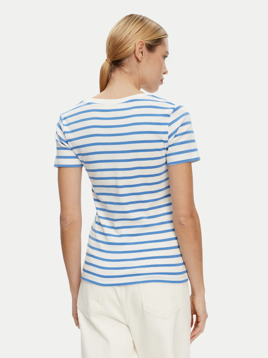 detail Tommy Hilfiger dámske pruhované tričko